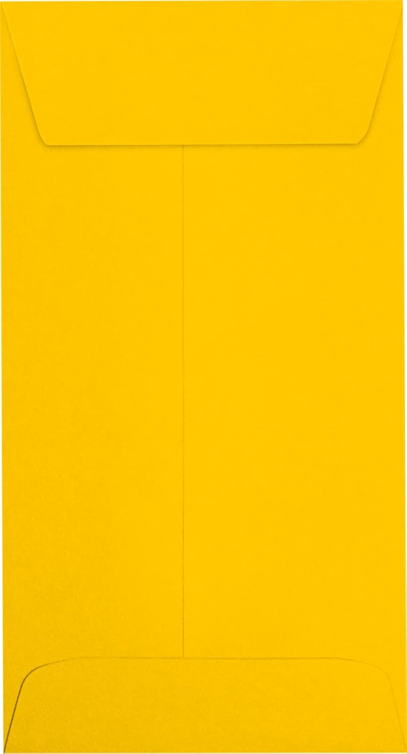 LUXPaper #7 Coin Envelopes | Peel & Press | 3 1/2" x 6 1/2" | Sunflower Yellow | 80lb. Text | 50 Qty