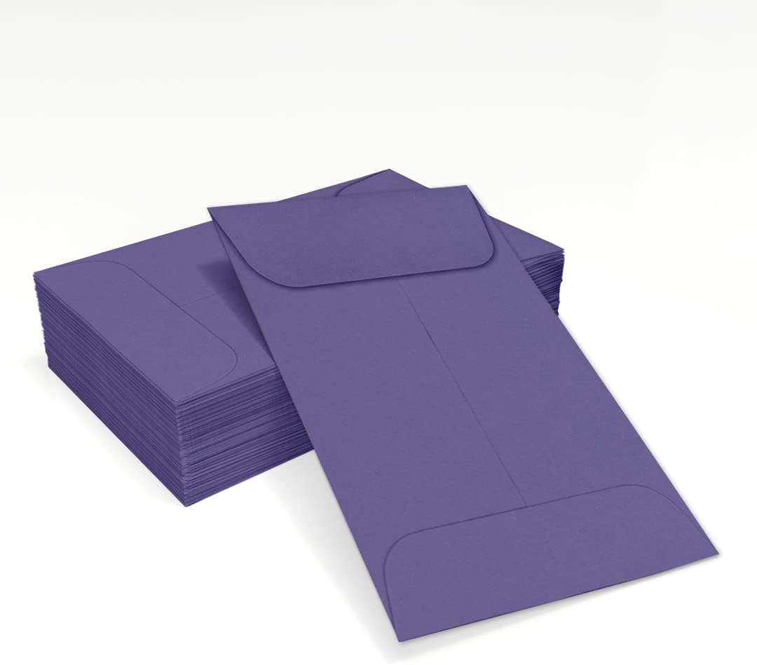 LUXPaper #1 Coin Envelopes | 2 1/4" x 3 1/2" | Wisteria Purple | 80lb. Text | 250 Qty