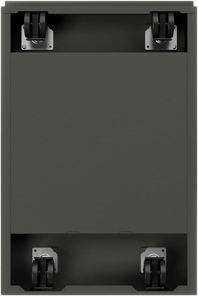 Hirsh HL10000 Series Metal Mobile Pedestal File Cabinet with 3-Drawer Box/Box/File Drawer, Hidden Casters, Counterweights, Core-Removable Lock, Pre-Assembled, Commercial Grade in Charcoal