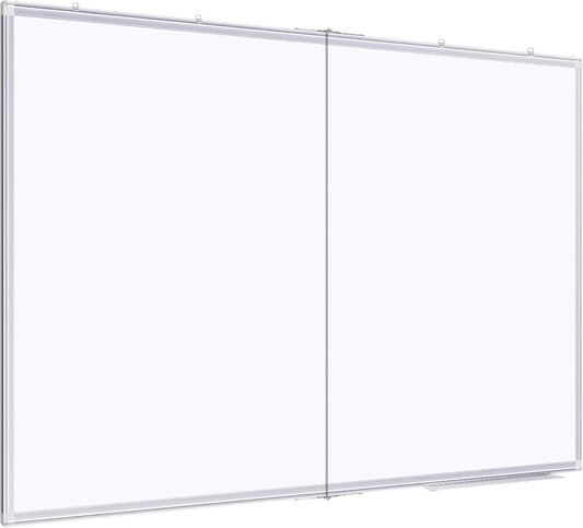 Magnetic Whiteboard Dry Erase, 48 x 36 inch Large White Board for Wall, Foldable Aluminum Frame Hanging Whiteboards for Home Classroom Office
