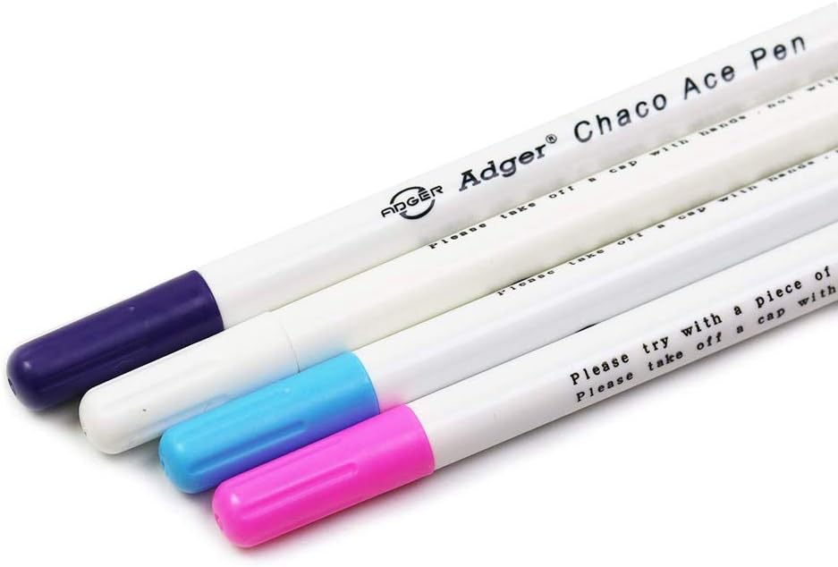 TopHomer Water Erasable Fabric Marking Pen Temporary Marking Auto-Vanishing Pen Fabric Markers Pen Colorful Water Soluble Ink for Dressmaking, Handicraft, Embroidery, Artificial Flowers(Multicolor)