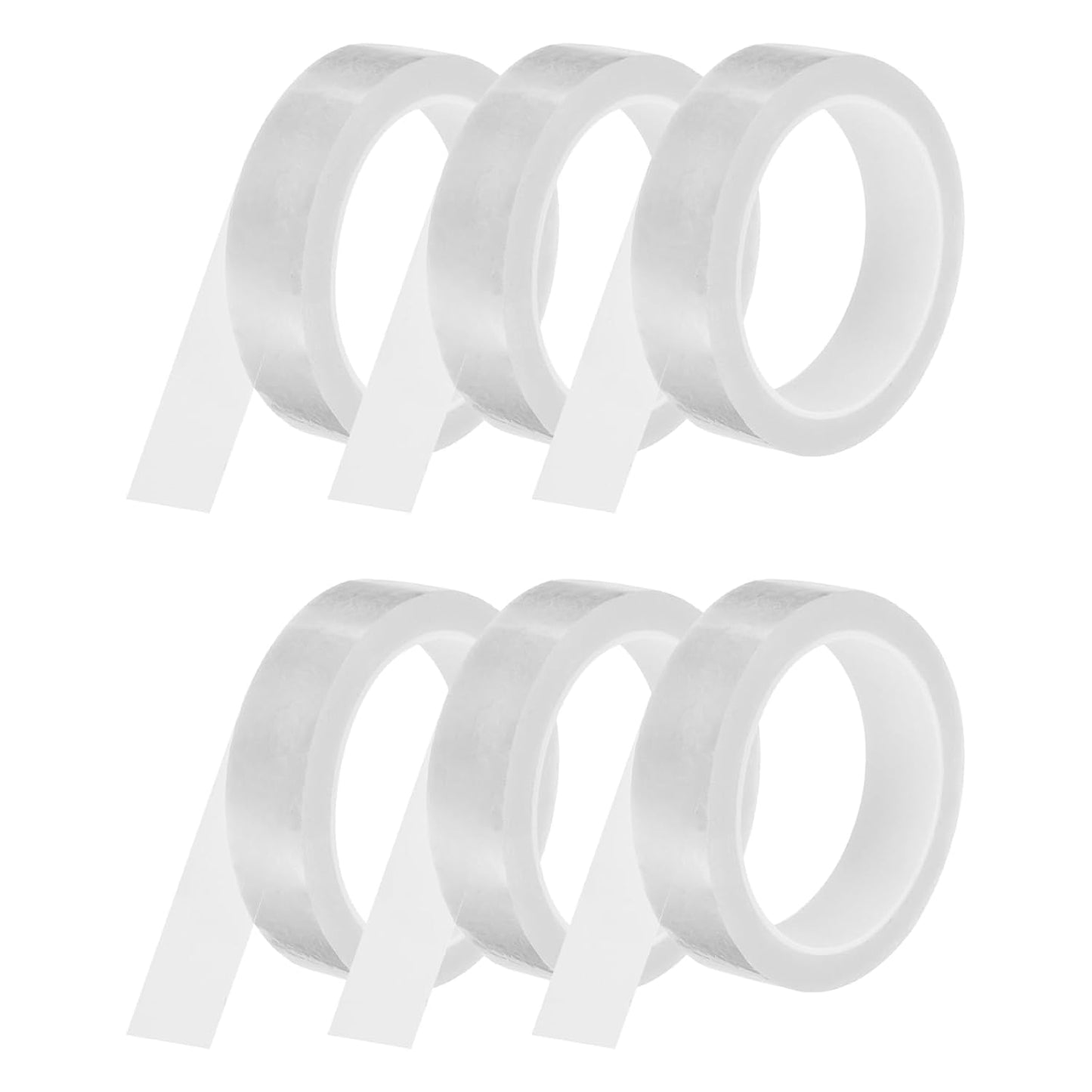 MECCANIXITY 6 Rolls Whiteboard Tape Graphic Chart Tape 25mm 54.7 Yard Art Tape Thin Self-Adhesive Pinstripe Tape Masking Tape for Gift Wrapping Craft Supplies, Clear