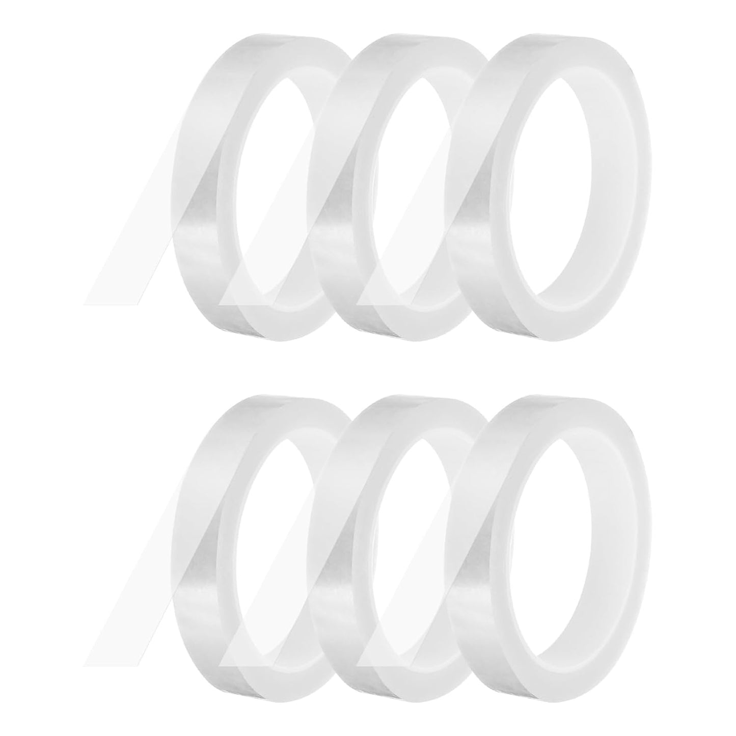 MECCANIXITY 6 Rolls Whiteboard Tape Graphic Chart Tape 18mm 54.7 Yard Art Tape Thin Self-Adhesive Pinstripe Tape Masking Tape for Gift Wrapping Craft Supplies, Clear