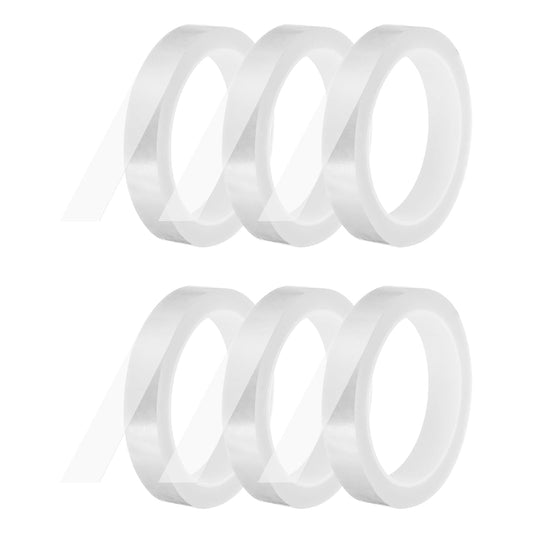 MECCANIXITY 6 Rolls Whiteboard Tape Graphic Chart Tape 18mm 54.7 Yard Art Tape Thin Self-Adhesive Pinstripe Tape Masking Tape for Gift Wrapping Craft Supplies, Clear