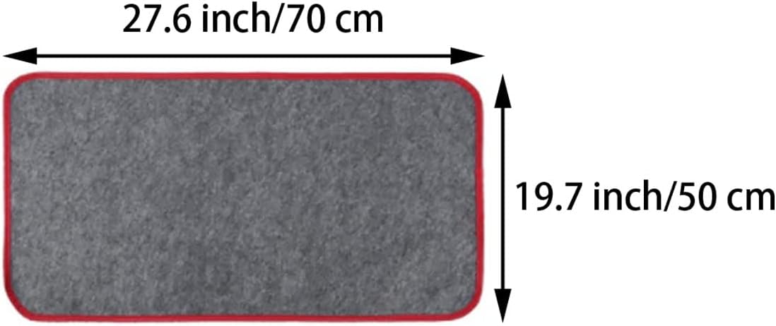 Ruiwaer Chinese Calligraphy Drawing Felt Mat, Sumi Xuan Paper Painting Felt Desk Pad for Practice Calligraphy Traditional Chinese Painting (50 x 70 cm), Grey