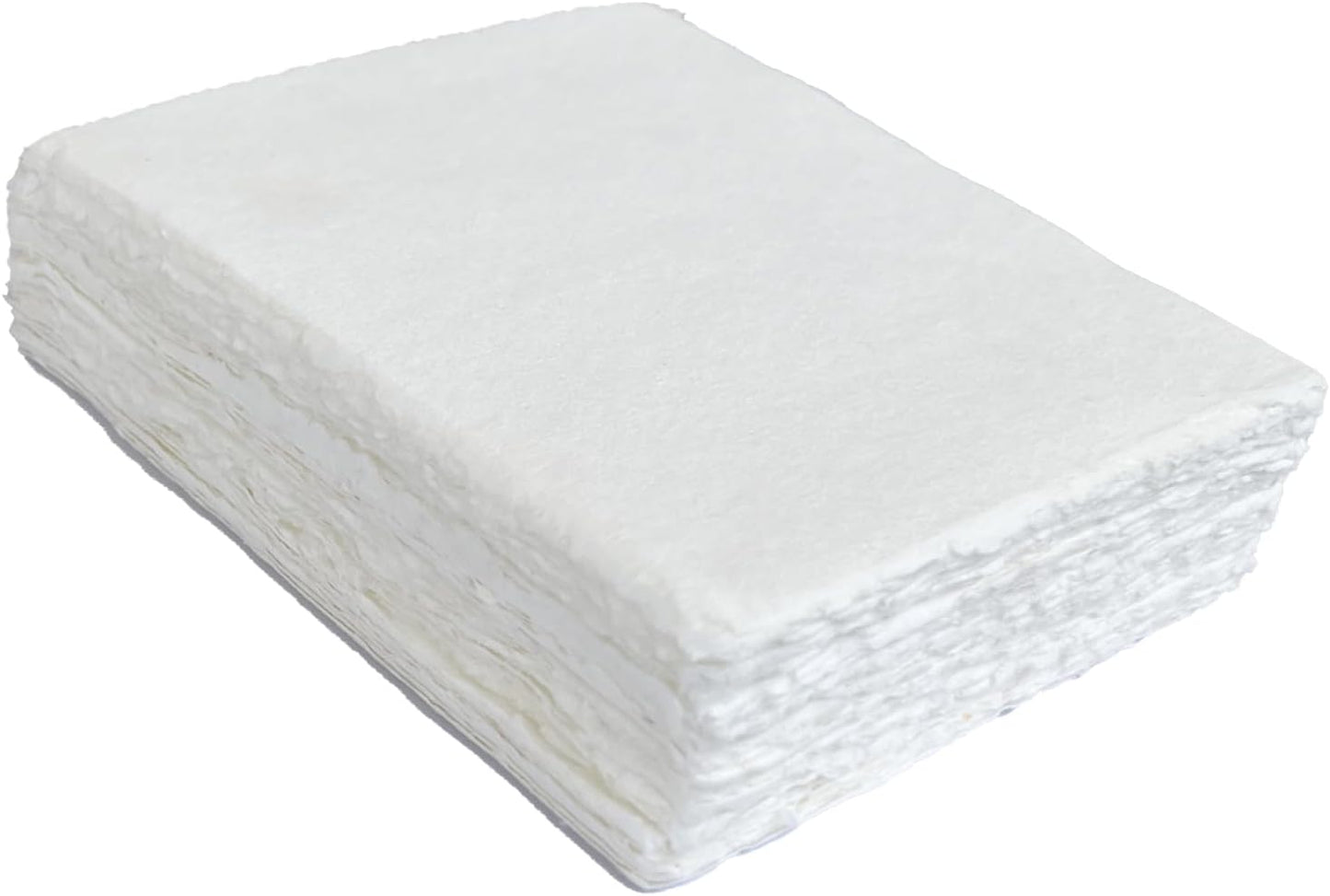 Handmade Cotton Paper with Deckle Edge Recycled Cotton Rag Mixed Media Card Stock for Postcards, Invitations, Crafts and Announcements (150gsm, 4x6 inch "A6", 50 Pack)