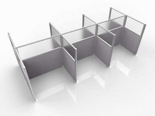 Versare Hush Panel Cubicle Kit | Workstation Partition Walls | Sound Dampening Cubicle Walls | Partitions for Desks