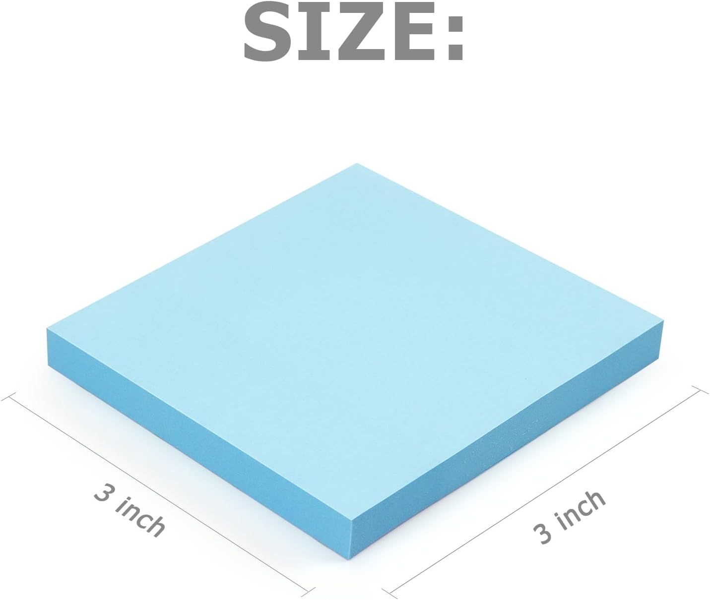 Sticky Notes 3x3 inch Bright Colors Self-Stick Pads 8 Pads/Pack 85 Sheets/Pad Total 680 Sheets