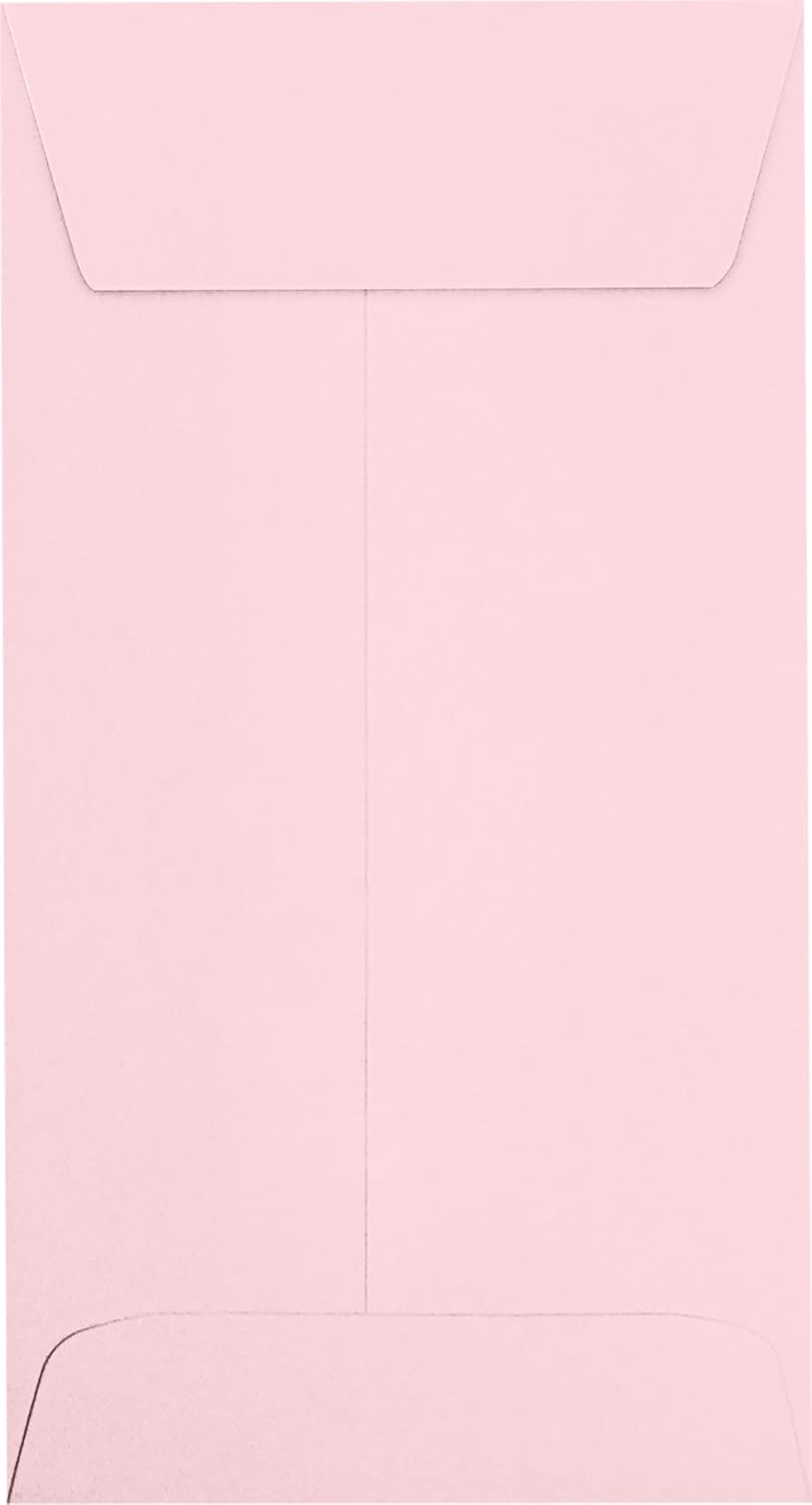 LUXPaper #7 Coin Envelopes | Peel & Press | 3 1/2" x 6 1/2" | Candy Pink | 80lb. Text | 50 Qty