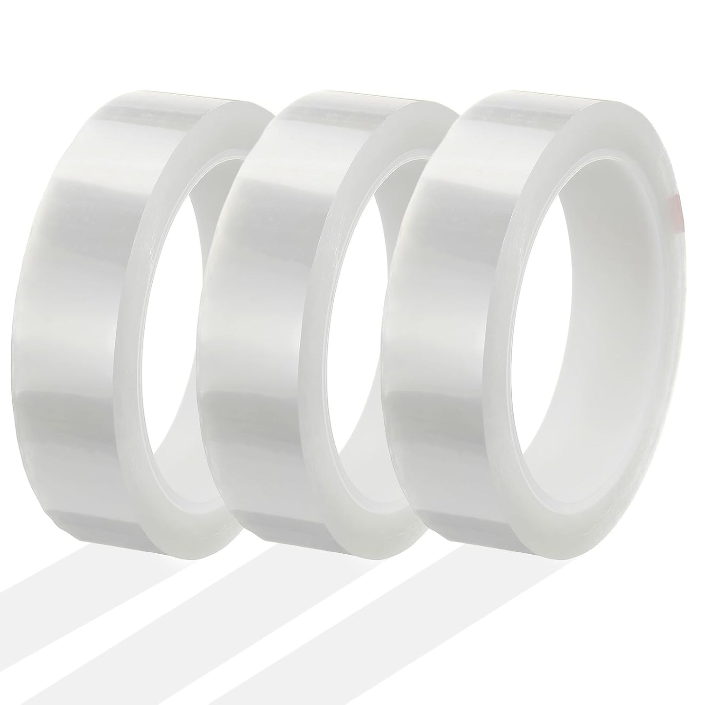 MECCANIXITY Whiteboard Tape 1" x 72 Yard Pinstripe Graphic Chart Line Grid Marking Tapes for Classroom Office Dry Erase Board Art, Clear, Pack of 3