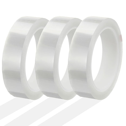 MECCANIXITY Whiteboard Tape 1" x 72 Yard Pinstripe Graphic Chart Line Grid Marking Tapes for Classroom Office Dry Erase Board Art, Clear, Pack of 3