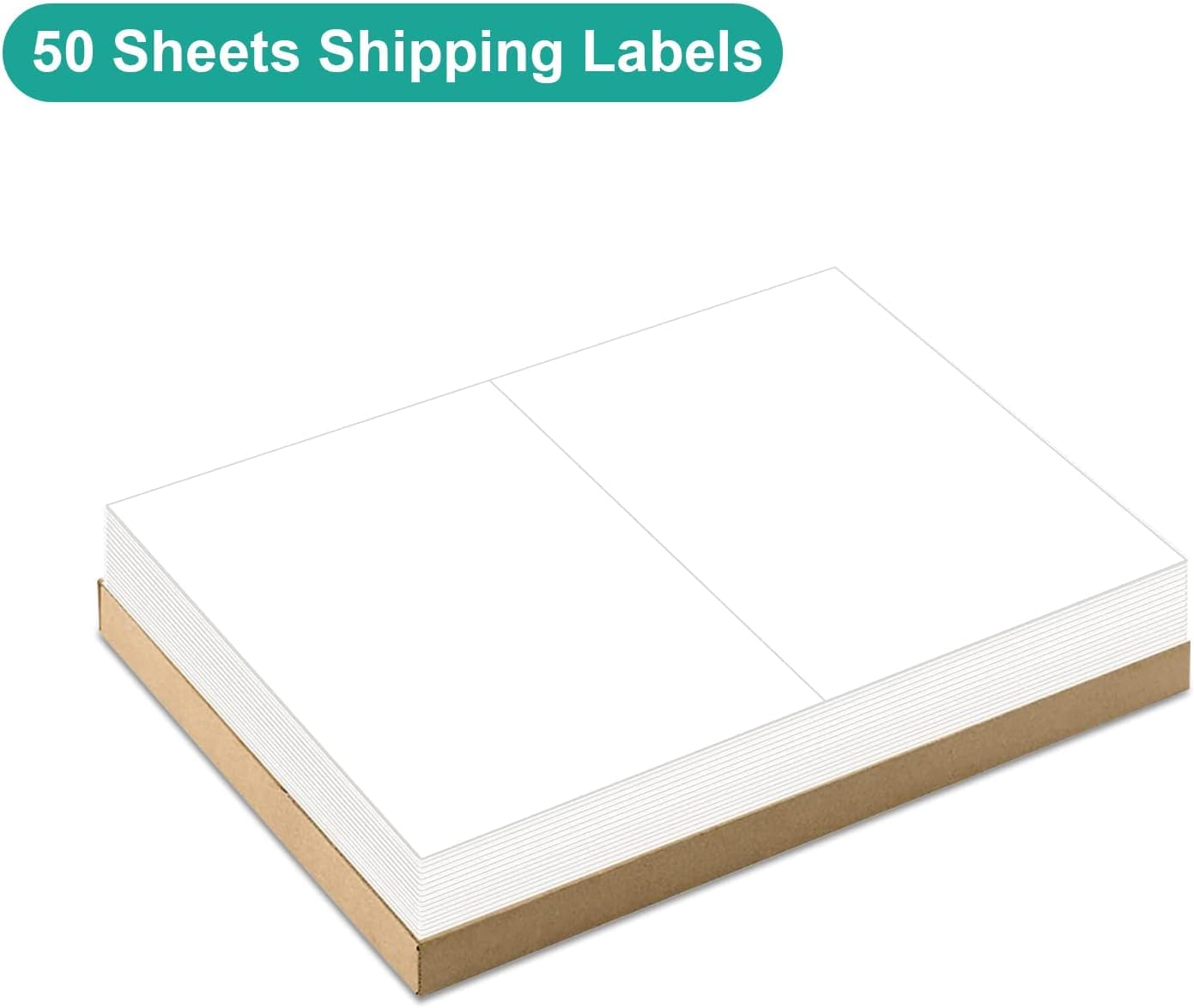 MFLABEL Half Sheet Label Laser/Ink Jet Shipping Label 8.5 x 11 Inches Packaging Labels, Address Labels for Laser & Inkjet Printers, 800 Count(400 Sheets)
