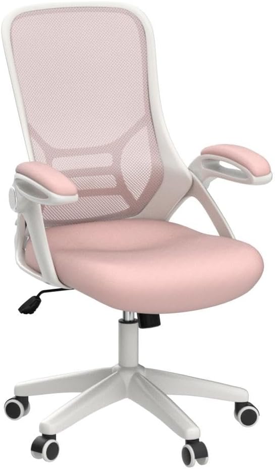 HYLONE Office Chair Ergonomic Desk Chair with Adjustable Armrests, Mesh Executive Chair, Home Office Computer Chairs for Long Hours(Pink)