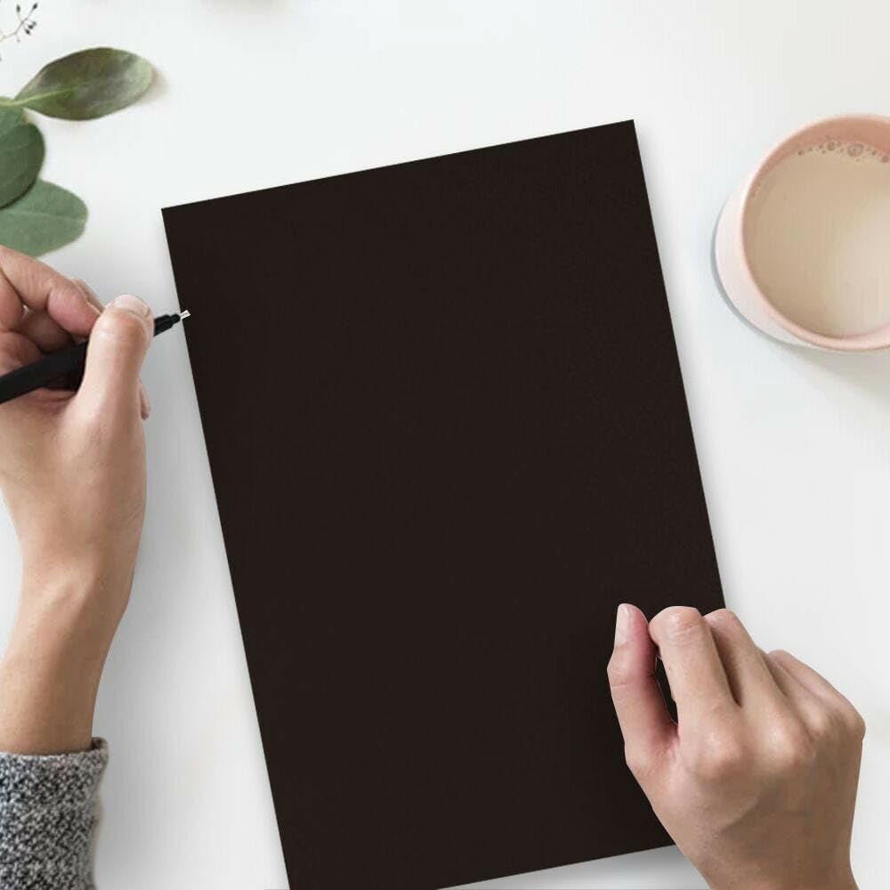 LUXPaper 8.5" x 14" Paper | Legal Size | Midnight Black | 80lb. Text | 50 Qty