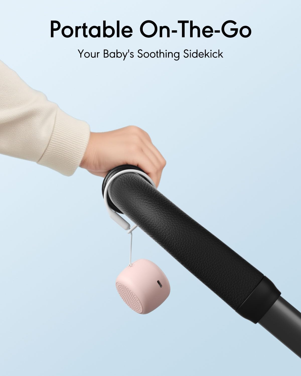 Sound Machine Flowtune White Noise Machine for Baby Adults, Mini Portable Sound Machine for Travel, 6H Timer, 18 Soothing Sleep Sounds Gift (Sakura Pink)