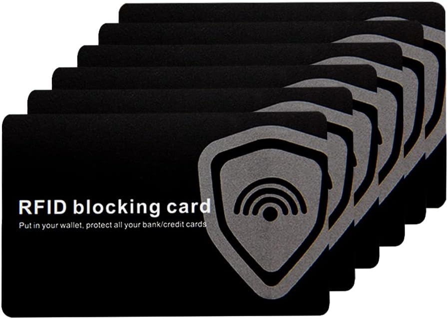 RFID Blocking Card Contactless Credit Card Protection Safe RFID Card Wallet Shield Protector Blocker (Pack of 6)