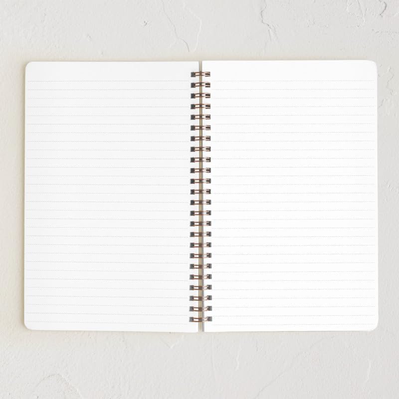 Minted Rainbow Collage Notebook, Writing Journal for Notes & Journaling, Durable Acrylic Free Cover, Modern, Colorful & Simple Spiral Bound Journal Notebook with 80 Lined Pages, 5.5" x 8.5"