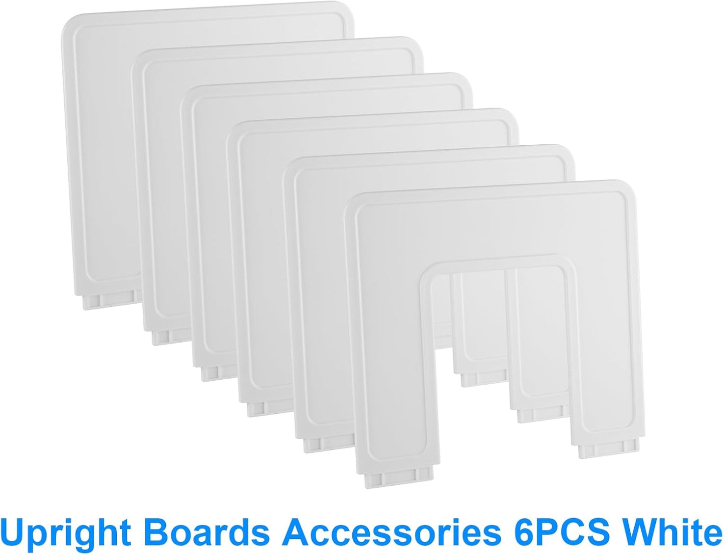6 Pieces Upright Boards, Accessory Parts of Expandable File Folder Holder, White
