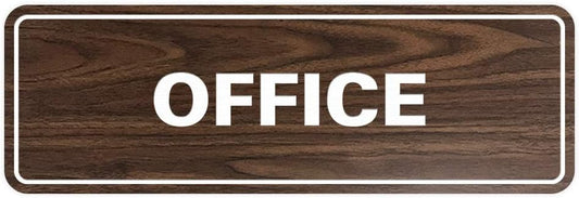 Signs ByLITA Standard Office Sign - Professional Business Signage - Easy to Install (Walnut) - Large 1 Pack