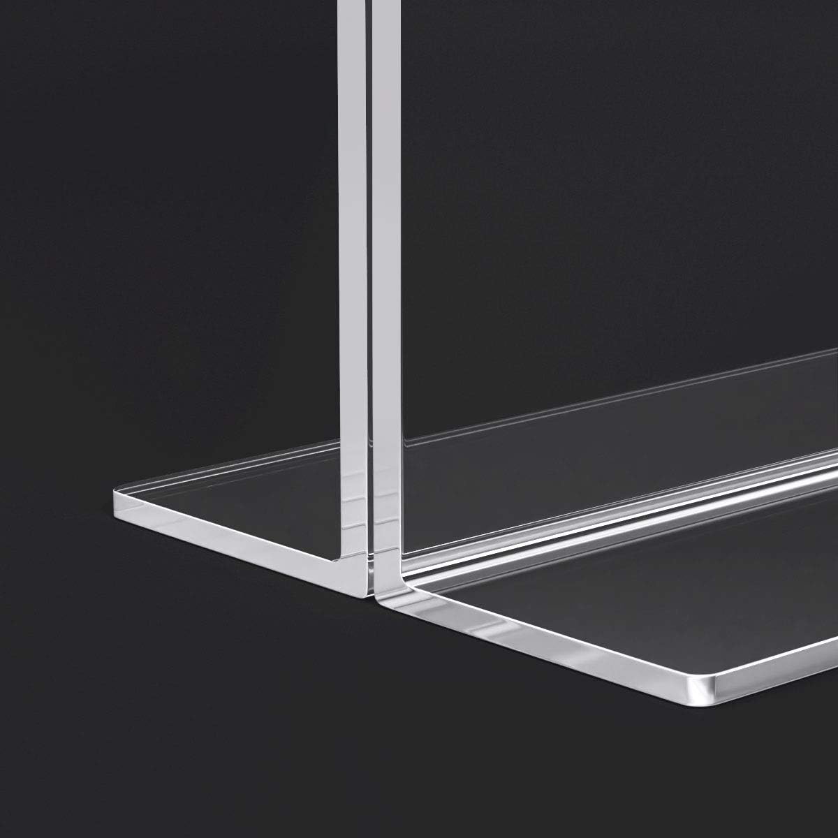 HIIMIEI 8.5x11 Acrylic Sign Holder Horizontal Table Menu Display Stand, Clear Plastic 8.5x11 Double Sided Picture Frames for Desk Display(6 Pack)