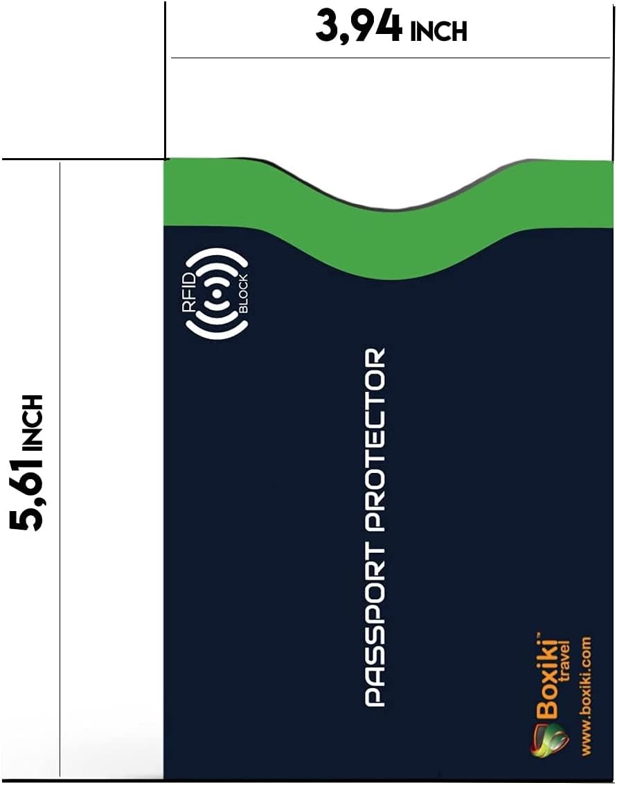 RFID Blocking Passport Sleeves (5-PCS) – Color-Coded Travel Organizers for Identity Theft Prevention – Navy Blue Passport Protector Sleeves for Men & Women