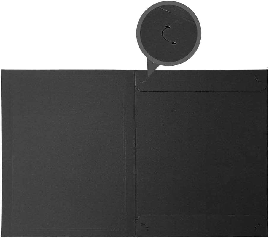 SUNEE Certificate Holders, 50 Packs Black Diploma Holders, Certificate Covers with Gold Foil Border for Letter Size 8.5 x 11 Certificate Paper, Cardstock, Award, Graduation, Documents