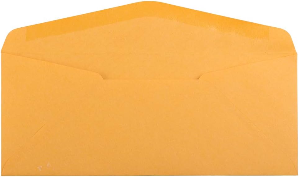 JAM PAPER #10 Business Commercial Envelopes - 4 1/8 x 9 1/2 - Brown Kraft Manila - Bulk 500/Box