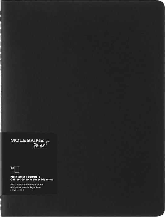 Moleskine Smart Cahier Journal, Extra Large, Plain, Black, Soft Cover (7.5 x 10)