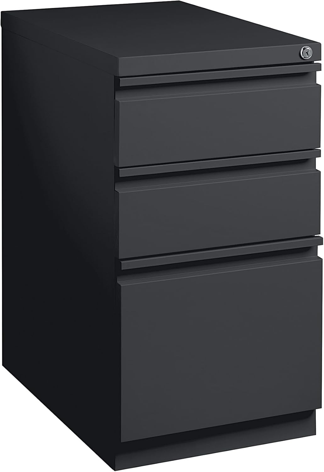 Workpro™ - File Cabinet - Vertical Mobile Pedestal File Cabinet - 19.87" x 15" x 27.75" - Black