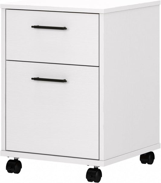 Bush Furniture Key West 2 Drawer Mobile File Cabinet, Rolling File Cabinet for Home Office