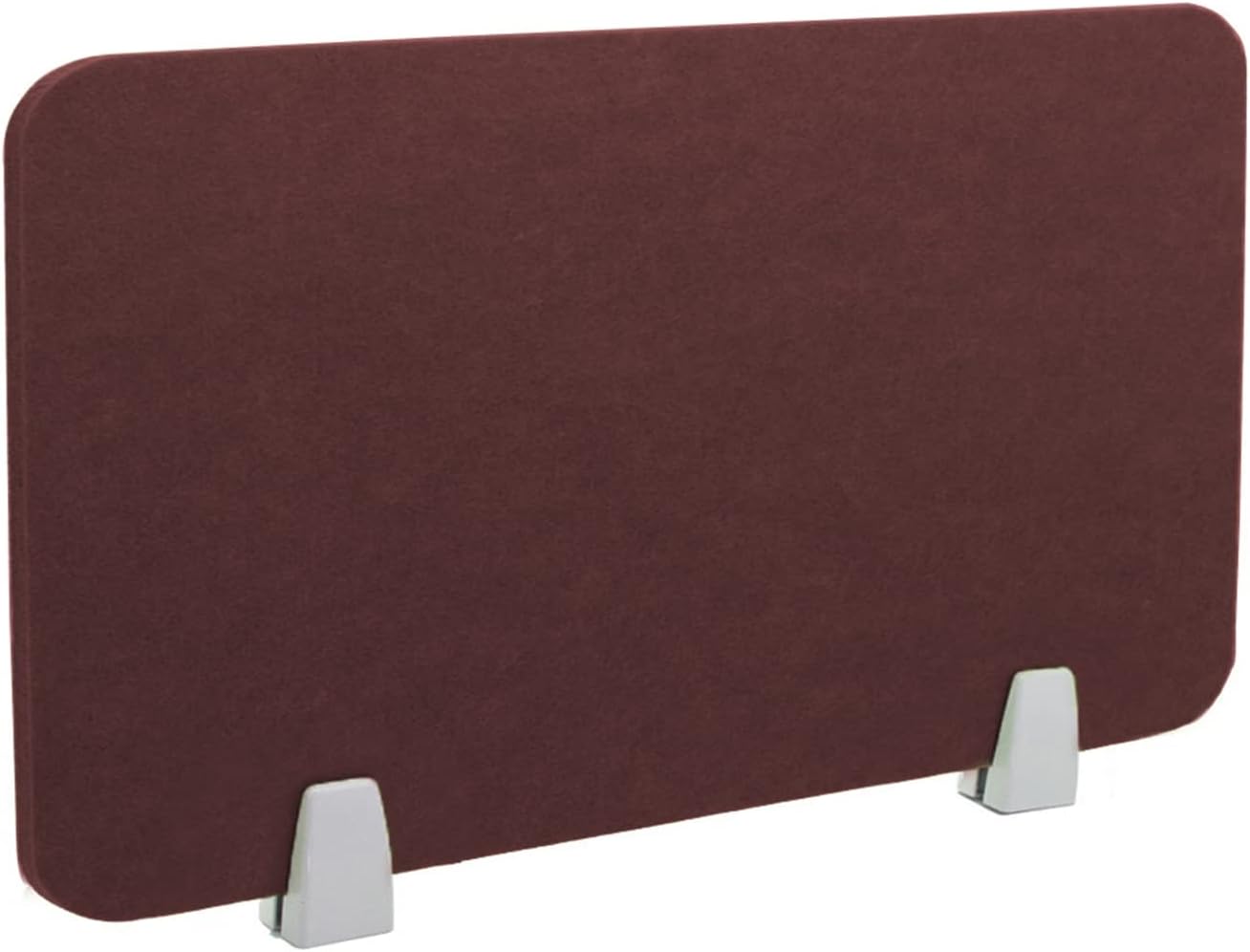 Icegrey Acoustic Desk Divider Privacy Panel Removable Sound Absorbing Desk Partition Board with 2 Clips for Student Call Centers Offices Braries Classrooms Library, Red Brown, 31.2x11.7