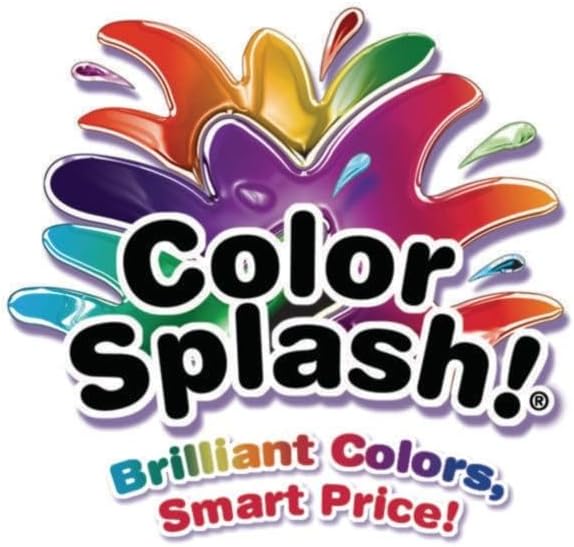 S&S Worldwide Color Splash! Liquid Watercolor Paint, 6 Vivid Colors, 8-oz Flip-Top Bottles, for All Watercolor Painting, Use to Tint Slime, Clay, Glue, Shaving Cream, Non-Toxic. Pack of 6.