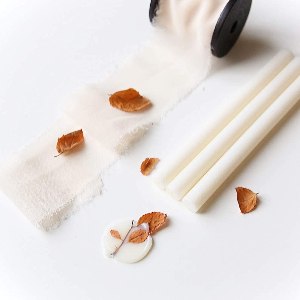 UNIQOOO Frosted Translucent Vellum Glue Gun Sealing Wax Sticks for Wax Seal Stamp - Great for Wedding Invitations, Cards Envelopes, Snail Mails, Craft Project, Gift Ideas, Pack of 8