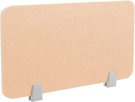 Icegrey Acoustic Desk Divider Privacy Panel Removable Sound Absorbing Desk Partition Board with 2 Clips for Student Call Centers Offices Braries Classrooms Library, Beige Yellow, 23.4x11.7