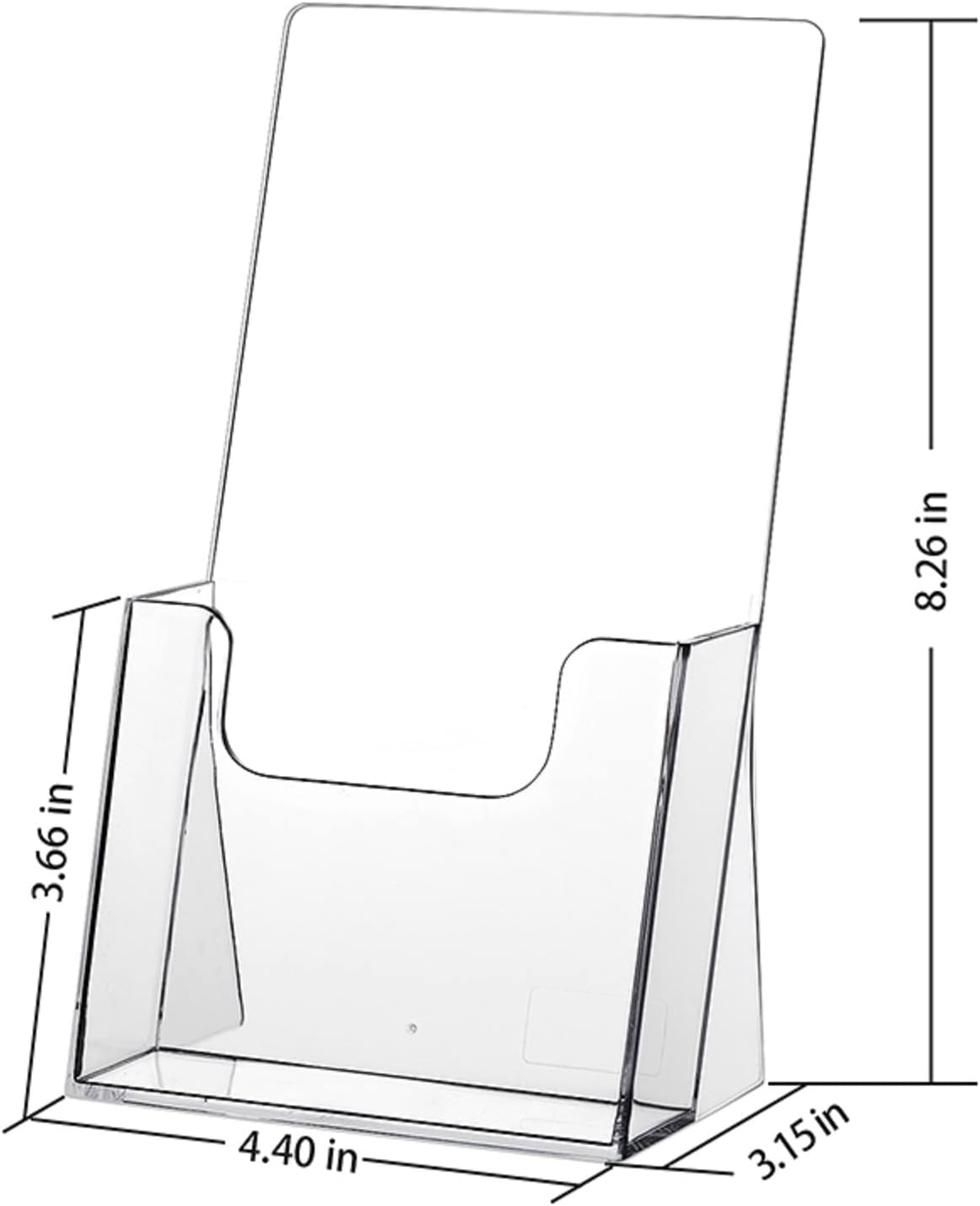 zavekia Acrylic Brochure Holder,6 packs Thicker Countertop Literature Holder Plastic Flyer Display Stand for Magazine (6 packs)