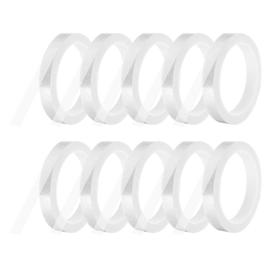 MECCANIXITY 10 Rolls Whiteboard Tape Graphic Chart Tape 15mm 54.7 Yard Art Tape Thin Self-Adhesive Pinstripe Tape Masking Tape for Gift Wrapping Craft Supplies, Clear