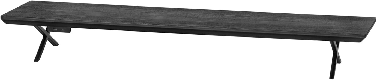 Anji Mountain Monitor Stand - Desktop Organizer & Laptop Riser, Ergonomic Monitor Riser, Space-Saving Monitor Stand for Desk, Durable Construction, Easy Assembly, Ideal for Home & Office,Black