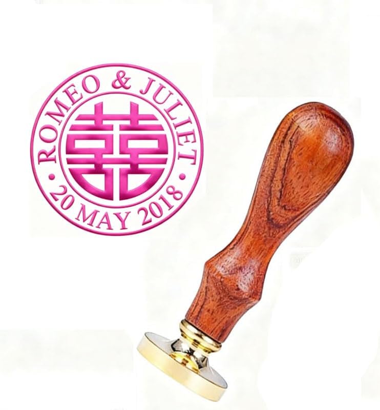 YGHM Vintage Custom Seal Wax Stamp - Personalized Logo/Image Design, Perfect for Wedding Invitations, Envelopes & Hand Crafts