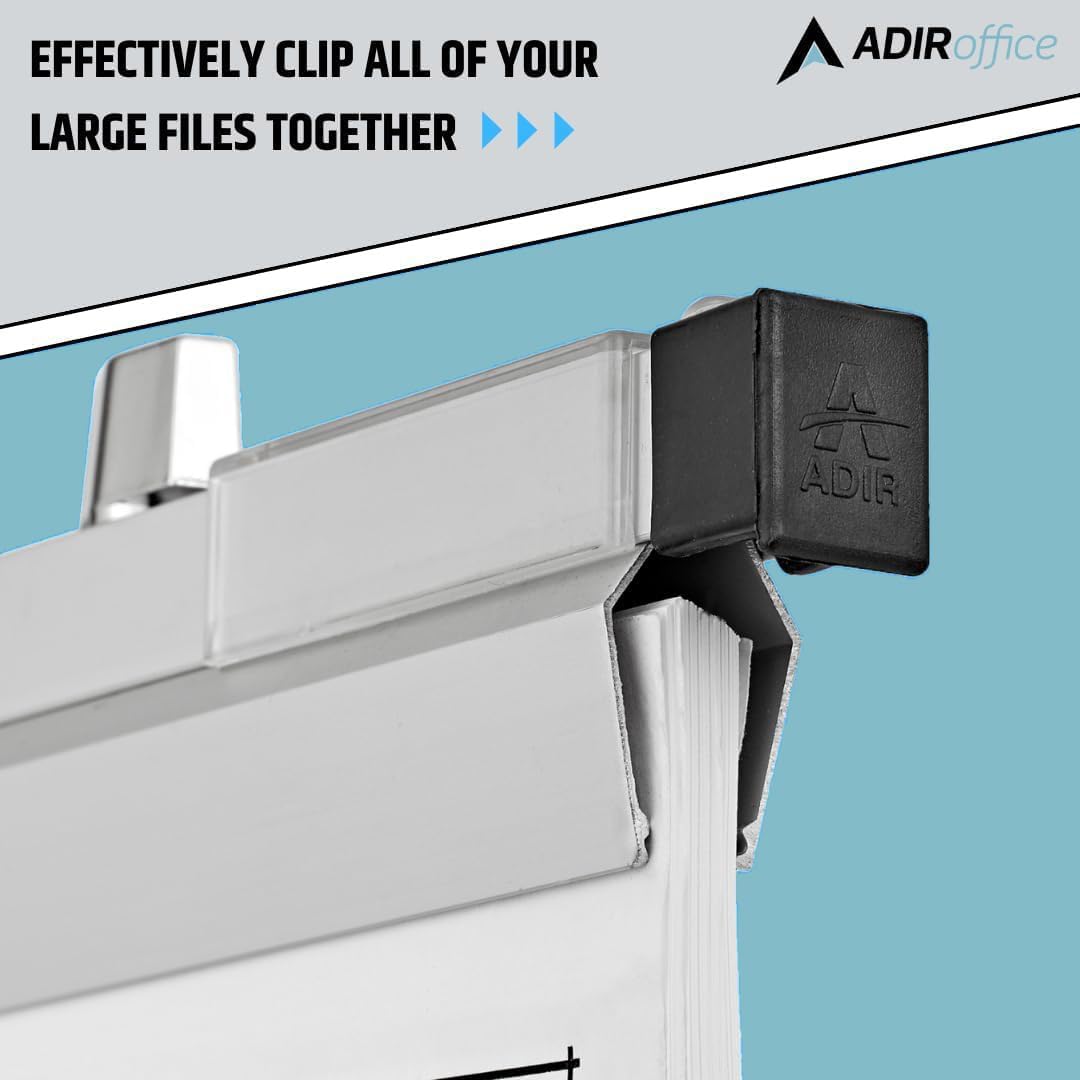 Adir Blueprint Rack and Clamps - 6 Pack of Blueprint Clamp and Mobile Blueprint Rack, Heavy-Duty Large Document Storage Solution for Blueprints, Posters, Maps, & Construction Plans