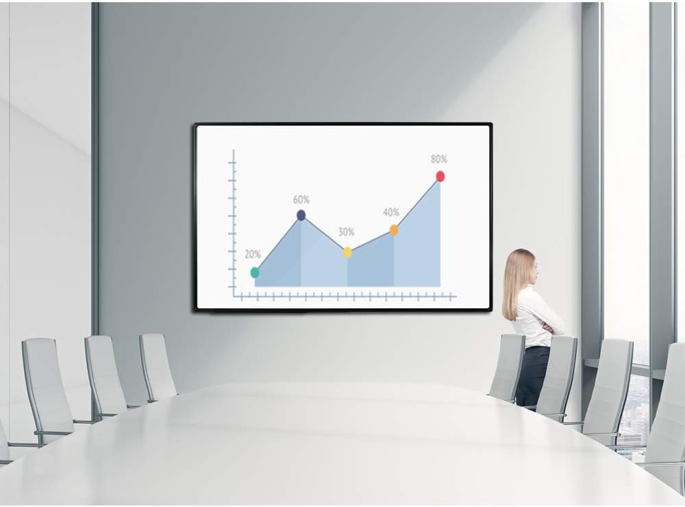 JILoffice Large Magnetic White Board, Dry Erase Board 72 x 40 Inch, Black Aluminum Frame with Detachable Marker Tray, Wall Mounted Board for Office Home and School