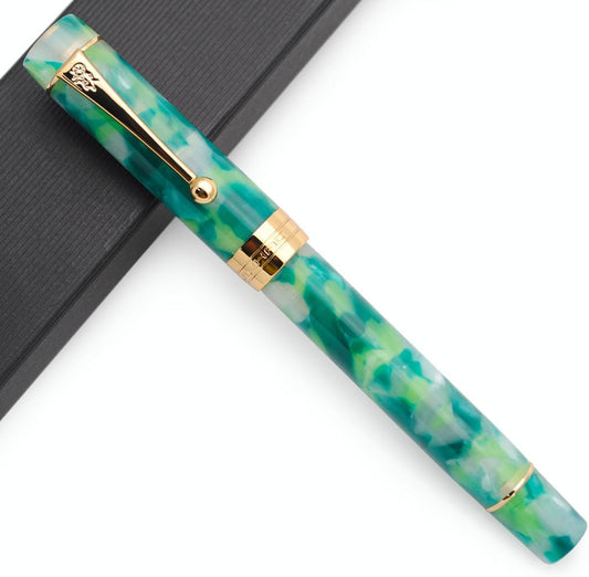 JINHAO 100 Fountain Pen with Ink Converter (Medium Nib 0.7mm, Fantastic Green)