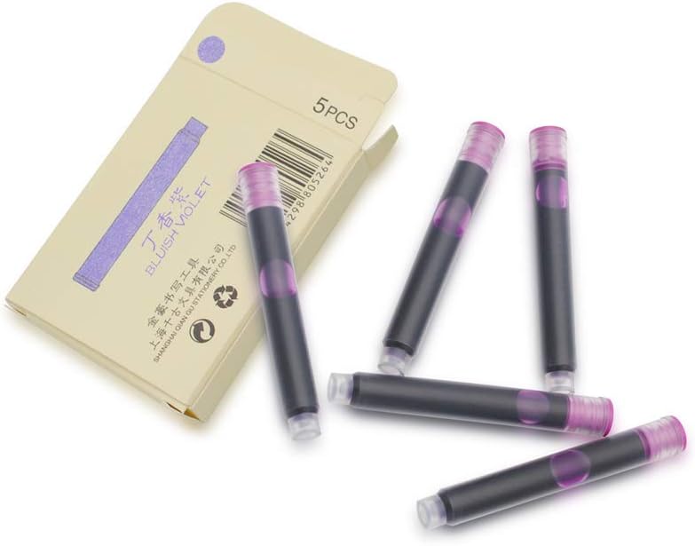 30pcs JINHAO Ink Cartridges Fountain Pen Refills for JINHAO and Baoer Pen Standard Size (Bluish Violet)