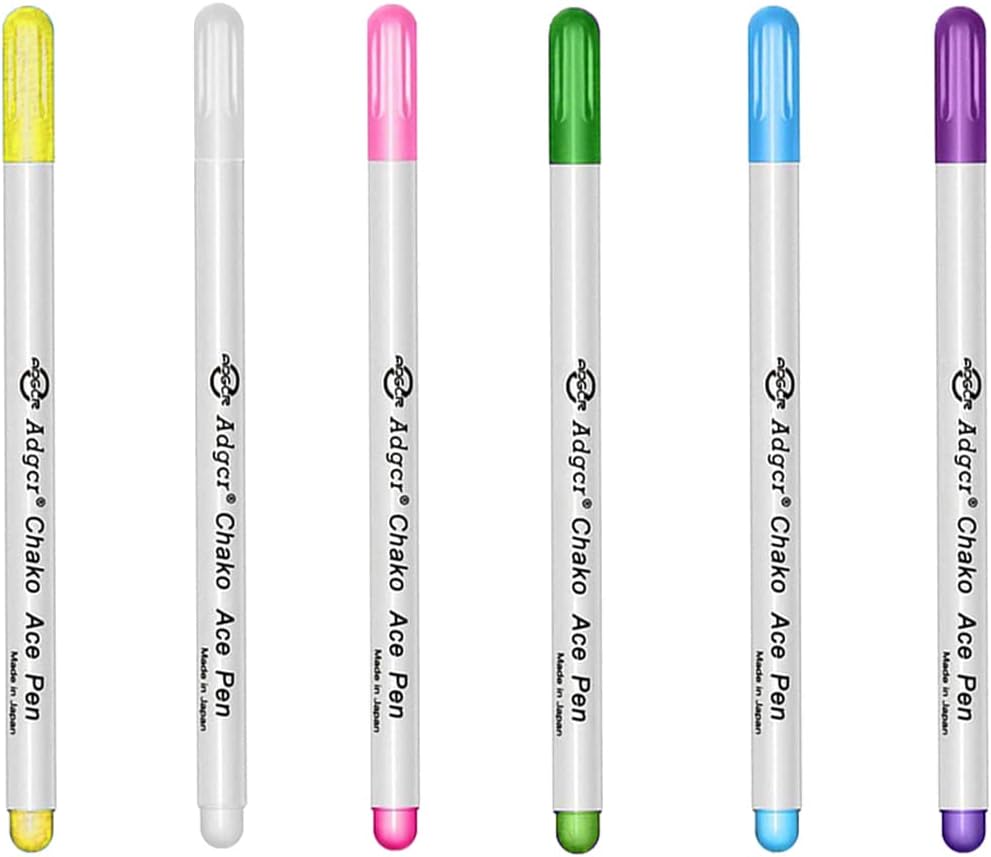 TopHomer Water Erasable Fabric Marking Pen Temporary Marking Auto-Vanishing Pen Fabric Markers Pen Colorful Water Soluble Ink for Dressmaking, Handicraft, Embroidery, Artificial Flowers(Multicolor)
