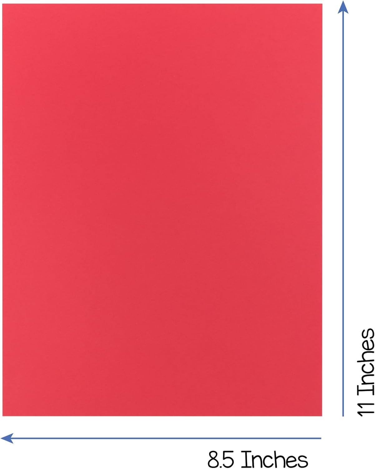 Hygloss Red Bright Colored Cardstock - 8.5x11-Inch, 90 Sheets, 65 lb/ 176 gsm, Fade-Resistant, Acid-Free Color Card Stock Paper