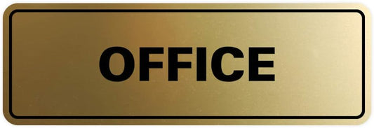 Signs ByLITA Standard Office Sign - Professional Business Signage - Easy to Install (Brushed Gold) - Medium 1 Pack