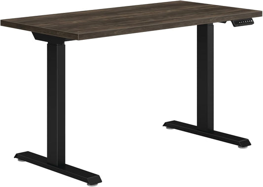 HON Coze Electric Standing Desk Adjustable Height, Coordinate Height Adjustable Desk, 48", Walnut Top, Black Base