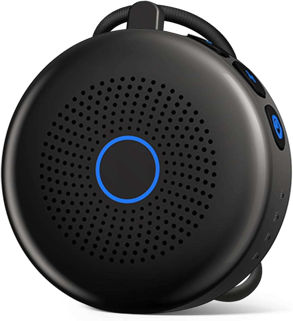 Sleepbox Portable White Noise Sound Machine 30 Soothing Sounds Rechargeable Battery Small for Travel 32 Volume Control Noise Canceling Sleep Machine Sound Therapy for Baby Kids Adults (Black)