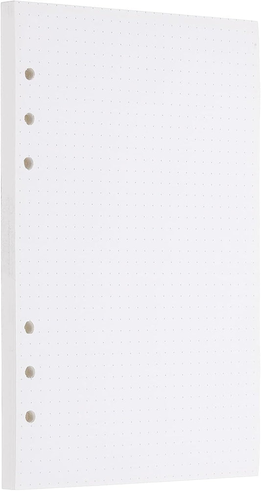 PATIKIL A5 Dot Grid Paper 6-Ring Binder Loose Leaf Planner Filler Paper Planner Inserts, 80 Sheets/160 Pages, Lined