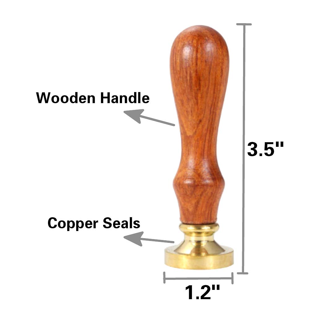 Animal Wax Seal Stamp Set with 7 PCS Removable Brass Heads and 1 Wooden Handle - Cat, Whale, Butterfly, Swallow, Wolf Sealing Wax Stamp for Cards & Invitations