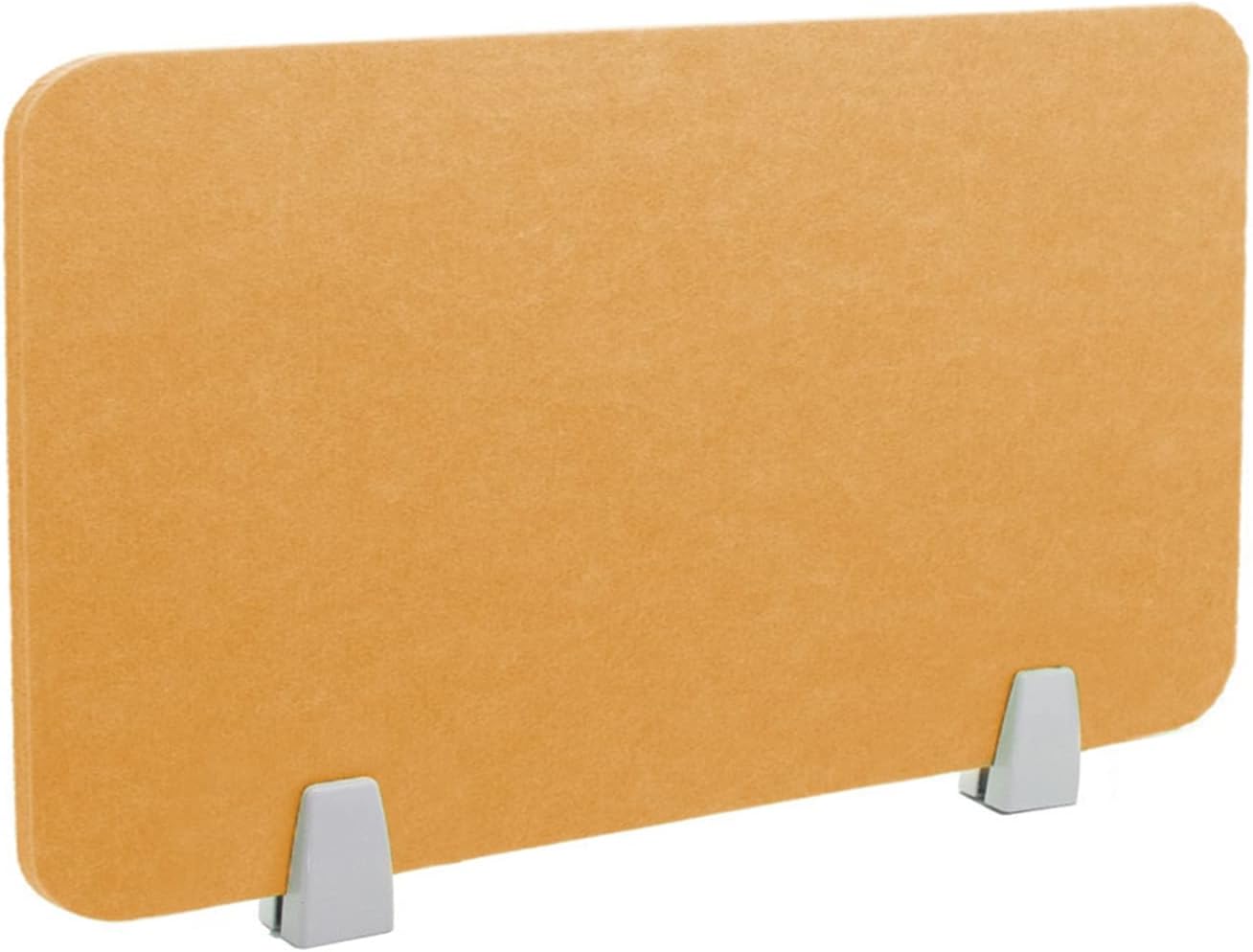 Icegrey Acoustic Desk Divider Privacy Panel Removable Sound Absorbing Desk Partition Board with 2 Clips for Student Call Centers Offices Braries Classrooms Library, Brown Yellow, 19.5x15.6